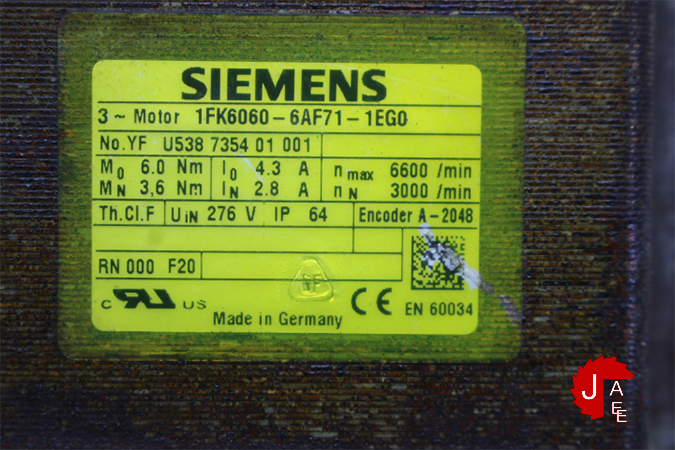 SIEMENS 1FK6060-6AF71-1EG0