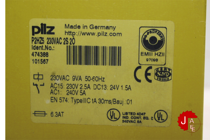 Pilz P2HZ5 230V 2S 2O