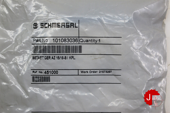 SCHMERSAL AZ15-16-B1 KPL ACTUATOR 101083036