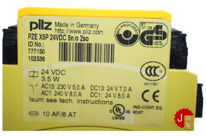 pilz PZE X5P 24VDC 5n/o 2so