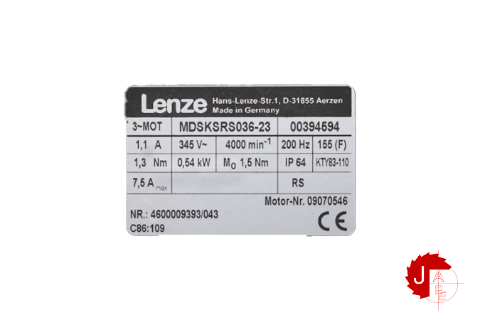 LENZE MDSKSRS036-23