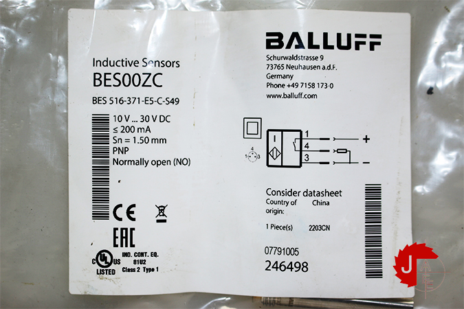 BALLUFF BES00ZC Inductive Sensors BES 516-371-E5-C-S49