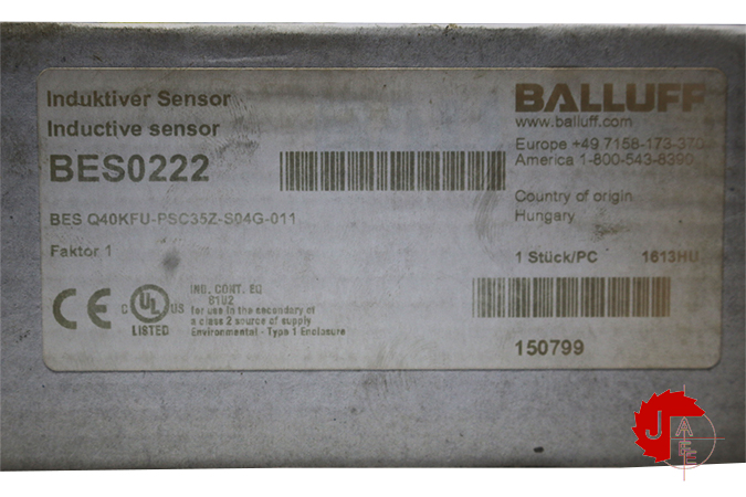 BALLUFF BES0222 Inductive factor 1 sensors BES Q40KFU-PSC35Z-S04G-011