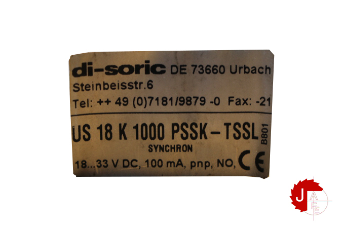 di-soric US 18 K 1000 PSSK-TSSL Ultrasonic sensors