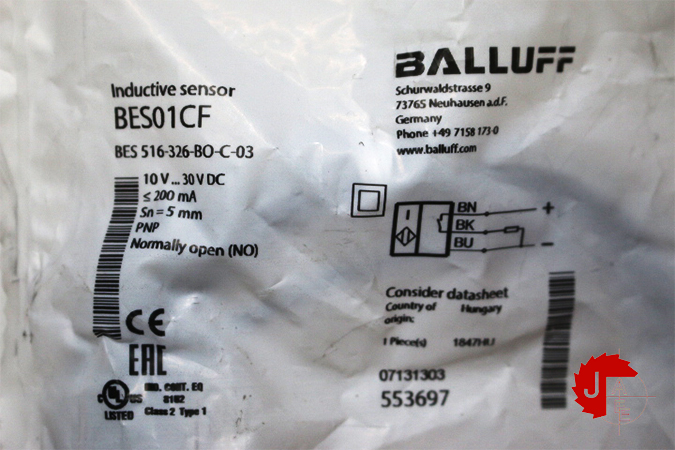 BALLUFF BES01CF Inductive standard sensors BES G08EE-PSC20B-BP05