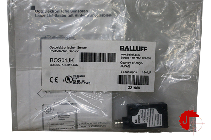 BALLUFF BOS01JK Diffuse sensor with background suppression