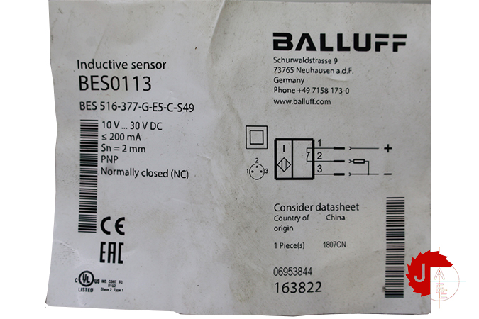 BALLUFF BES0113 Inductive standard sensors BES 516-377-G-E5-C-S49