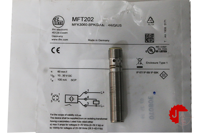 IFM MFT202 Full-metal magnetic sensor MFK3060-BPKG/AM/V4A/G/US