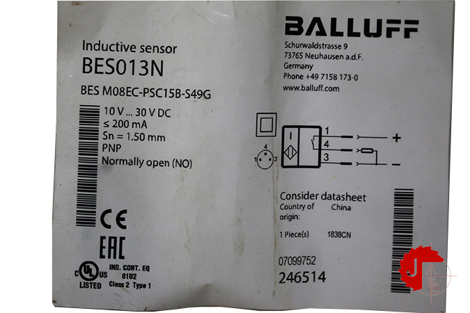 BALLUFF BES013N Inductive standard sensors BES M08EC-PSC15B-S49G