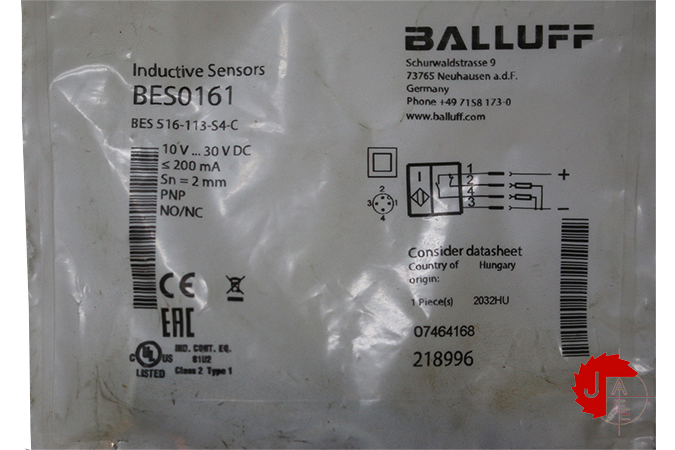 BALLUFF BES0161 Inductive standard sensors BES 516-113-S4-C