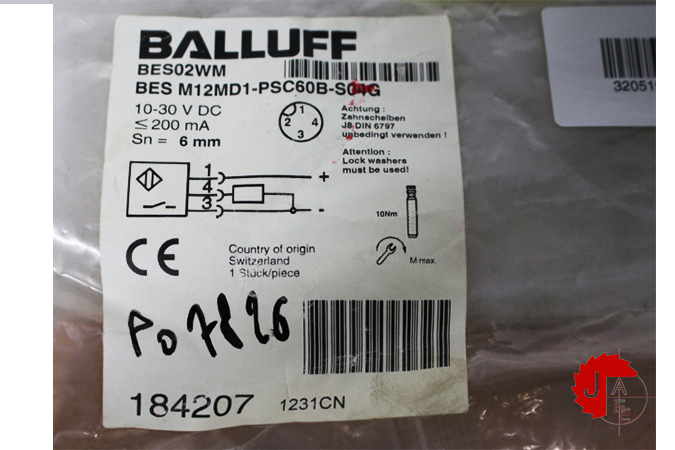 BALLUFF BES02MW Inductive standard sensors BES M12MD1-PSC60B-S04G