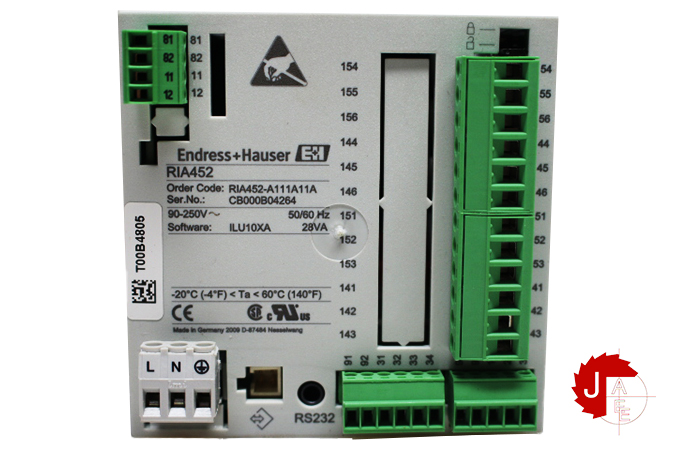 Endress+Hauser RIA452-A111A11A Process indicator with pump control