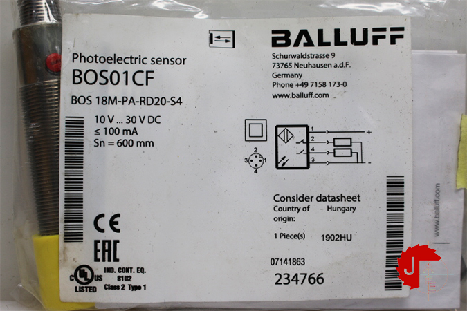 BALLUFF BOS 18M-PA-RD20-S4 Photoelectric Sensors 234766