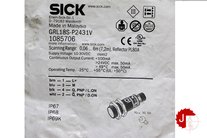 SICK GRL18S-P2431V Cylindrical photoelectric sensors 1085706