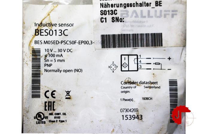 BALLUFF BES013C Inductive standard sensors BES M05ED-PSC50F-EP00,3-GS04