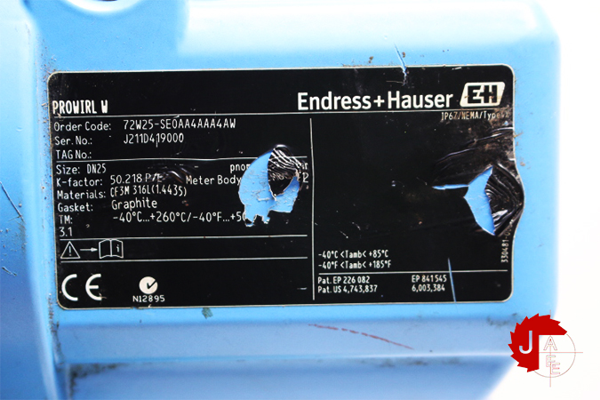 Endress+Hauser PROWIRL 72 Flow measurement