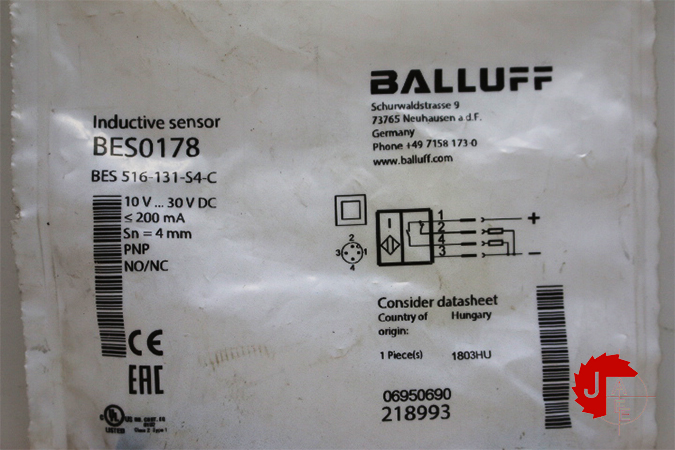 BALLUFF BES0178 Inductive standard sensors BES 516-131-S4-C