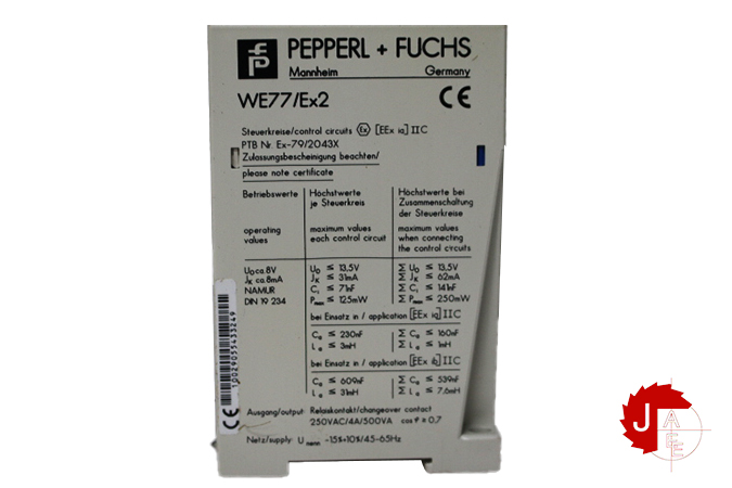 PEPPERL+FUCHS WE77/Ex2 Switch Amplifier