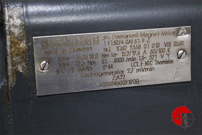 SIEMENS 1F130/4-0AF61-9-Z Permanent Magnetic Motor
