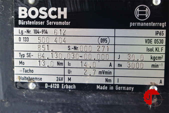 BOSCH SE-B4.130.030.00.000 Servo Motor