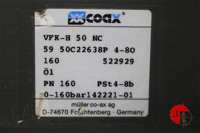 Muller Coax VFK-H 50 NC 2/2-way valve Flanges Type 11 PN160