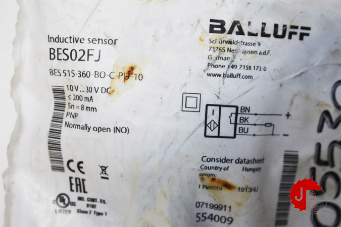 BALLUFF BES02FJ Inductive standard sensors BES 515-360-BO-C-PU-10