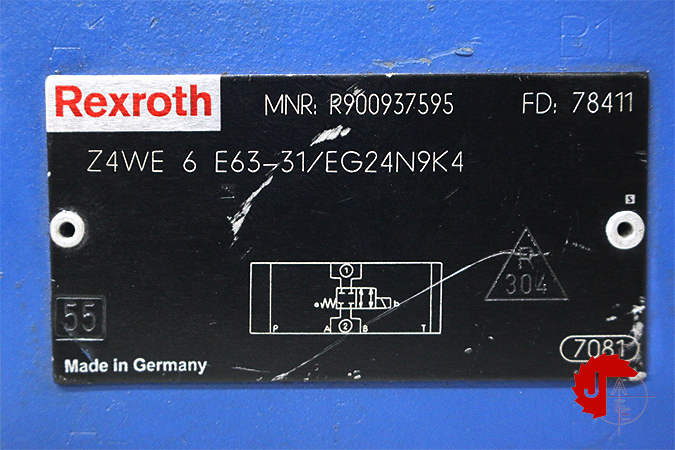 Rexroth R900937595 DIRECTIONAL SPOOL VALVE Z4WE 6 E63-31/EG24N9K4