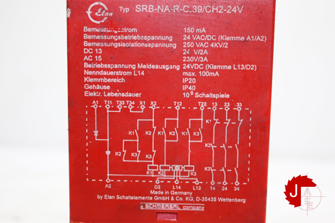 SCHMERSAL SRB-NA-R-C.39/CH2-24V Safety relay