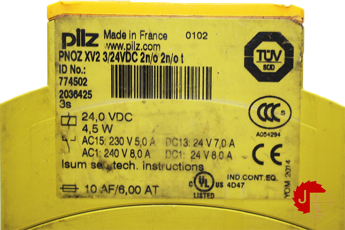 PILZ 774502 Safety relays PONZ XV2 3/24VDC 2n/o 2n/o t