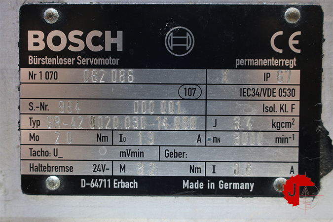 BOSCH SR-A2.0020.030-14.080 Brushless servomotor