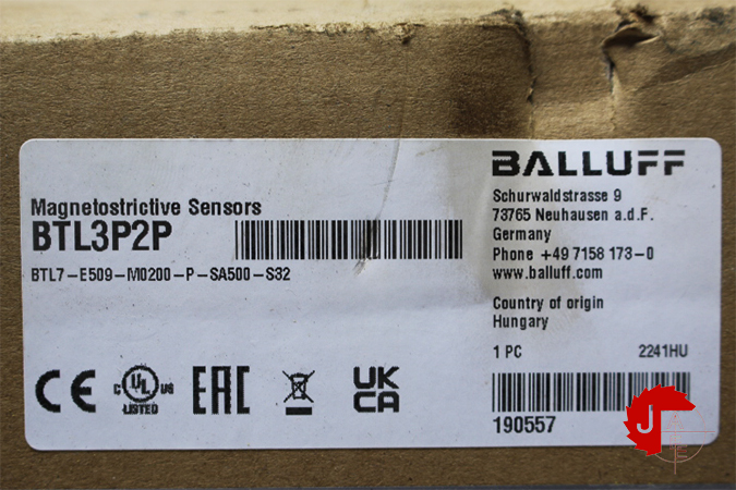 BALLUFF BTL1E22 Magneto strictive linear position sensors in profile design BTL7-E501-M0200-P-S32