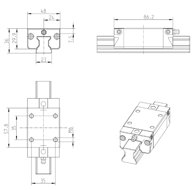 REXROTH R162221420 BALL RUNNER BLOCK