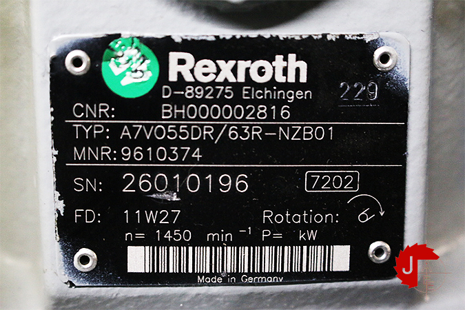 Rexroth A7V055DR/63R-NZB0Y Axial Piston Variable Pump
