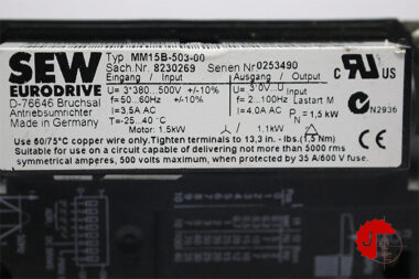 SEW EURODRIVE  MM15B-503-00 MOVIMOT 8230269