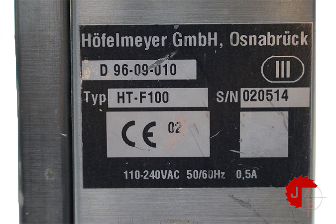 HOFELMEYER D 96-09-010 WEIGHING TERMINALS