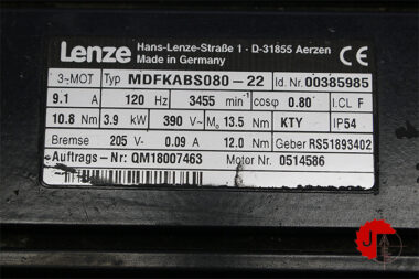 Lenze MDFKABS080-22 Synchronous servo motor