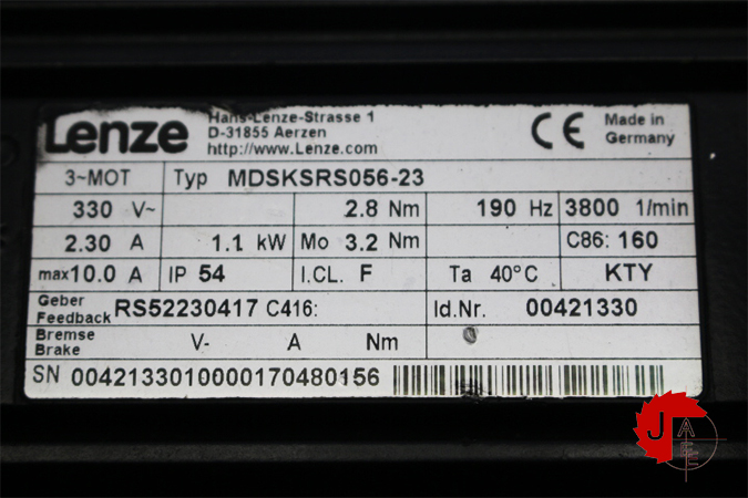 Lenze MDSKSRS056-23 Synchronous servo motor