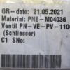 innomatec PN-VE-PV-1106 Way pneumatic valve NW 5/NO