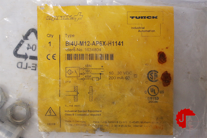 TURCK Bi4U-M12-AP6X-H1141 Inductive Sensor –With Extended Switching Distance