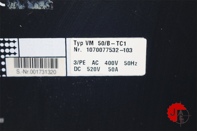 BOSCH VM 50/B-TC1 Drive controller SPM 3/PE AC 400V 50Hz DC 520V 50A