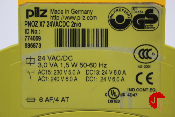Pilz PNOZ X7 24VACDC 2n/c Safety Relay