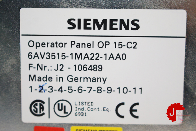 SIEMENS 6AV3515-1MA22-1AA0 OP15/C2 OPERATOR PANEL