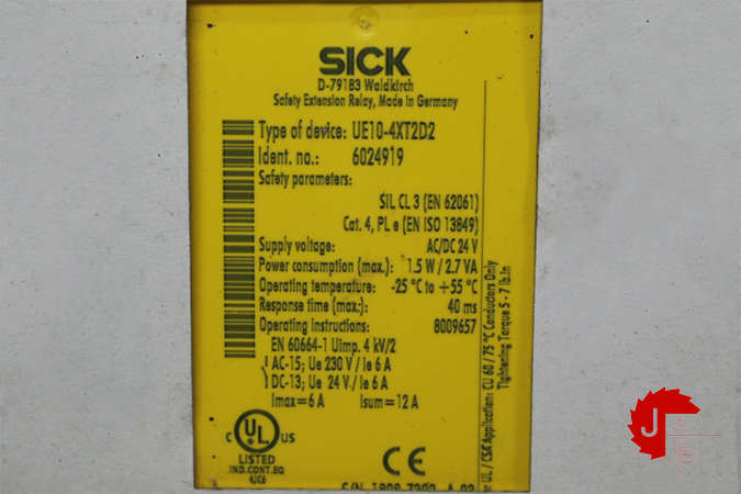SICK UE10-4XT2D2 SAFETY RELAYS 6024919