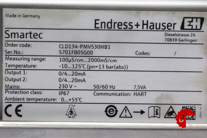 Endress+Hauser Smartec CLD134 Conductivity compact device CLD134-PMV530HB1