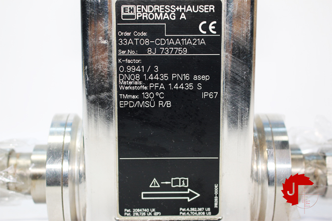 Endress+Hauser PROMAG 33 Electromagnetic Flowmeter 33AT08-CD1AA11A21A PROMAG A