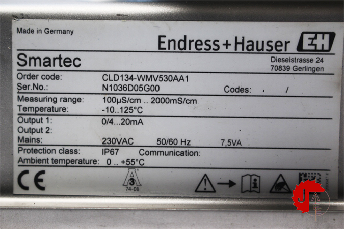 Endress+Hauser Smartec CLD134 Conductivity compact device CLD134-WMV530AA1