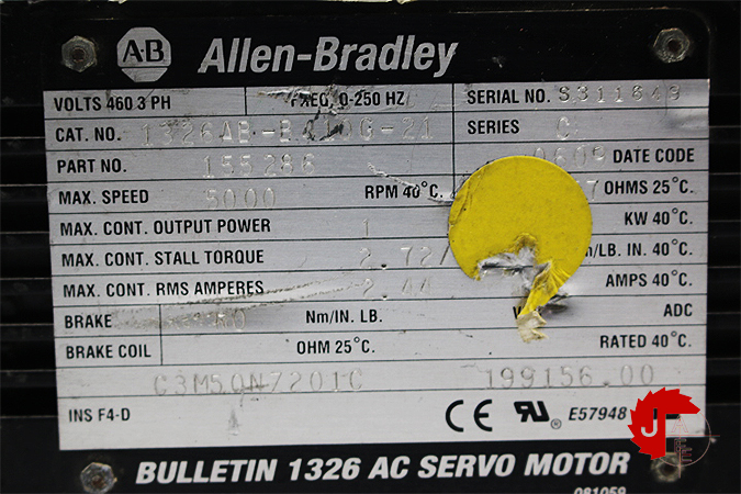 ALLEN BRADLEY 1326AB-B410G-21 SERVO MOTORS