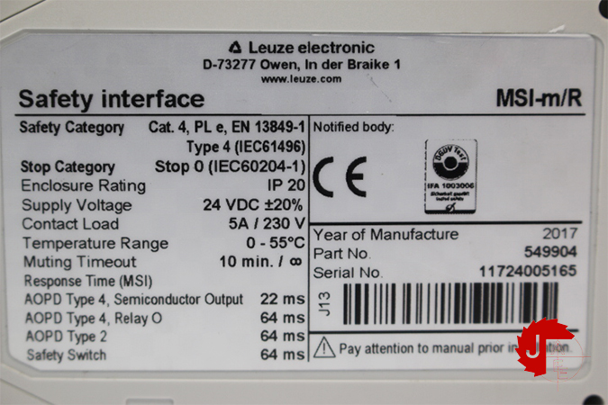 Leuze electronic MSI-m/R Safety relay 549904