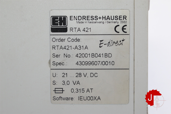 Endress+Hauser Contactor RTA421 Limit alarm switch RTA421-A31A