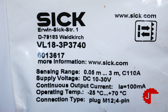 SICK VL18-3P3740 CYLINDRICAL PHOTOELECTRIC SENSORS 6013617